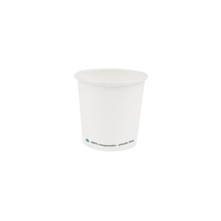 BICCHIERE CARTONCINO BIANCO 100ML (50pz/cf) - 1