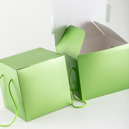 SCATOLA PANETTONE GREEN 21x21x21 - 2