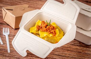 Contenitore per asporto biodegradabile 750cc Brown