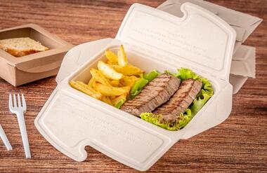 Contenitore per asporto biodegradabile 1000cc Brown